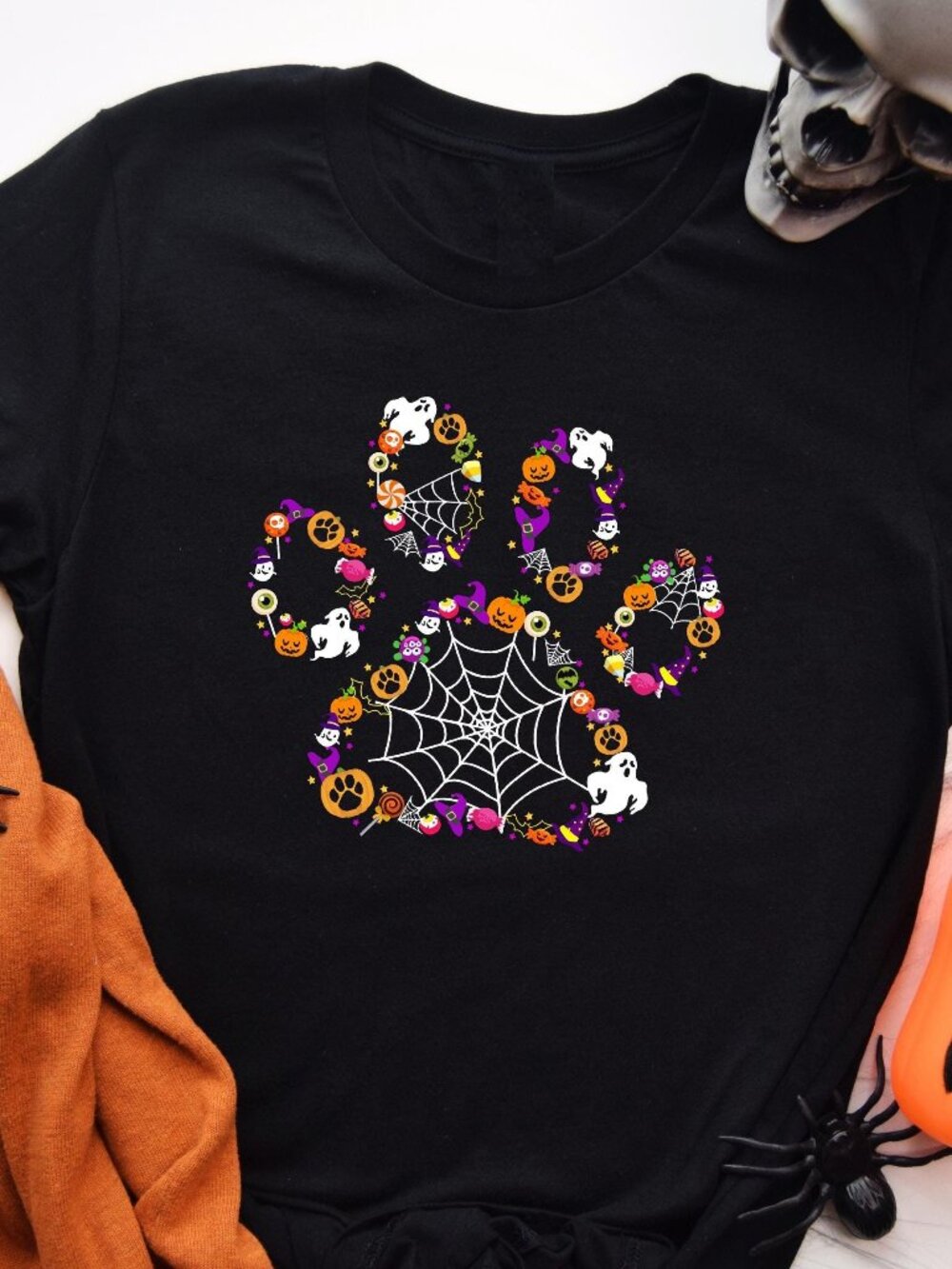 Cute Halloween dog paw Shirt, Animal paw, Cute Halloween shirt, Witch Shirt